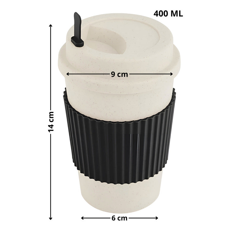 Vasos Para Café Vaso Fibra De Bambu Con Agitador Vasos Te
