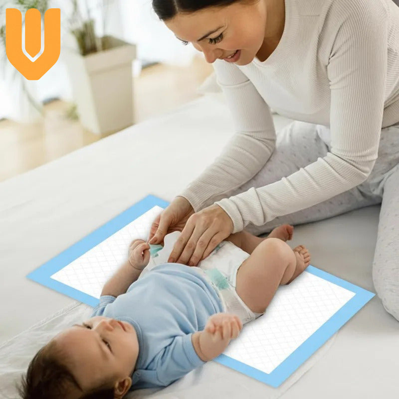 60 Almohadillas Desechable Bebe Protector Cama Bebe 45x60