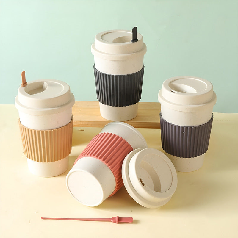 Vasos Para Café Vaso Fibra De Bambu Con Agitador Vasos Te