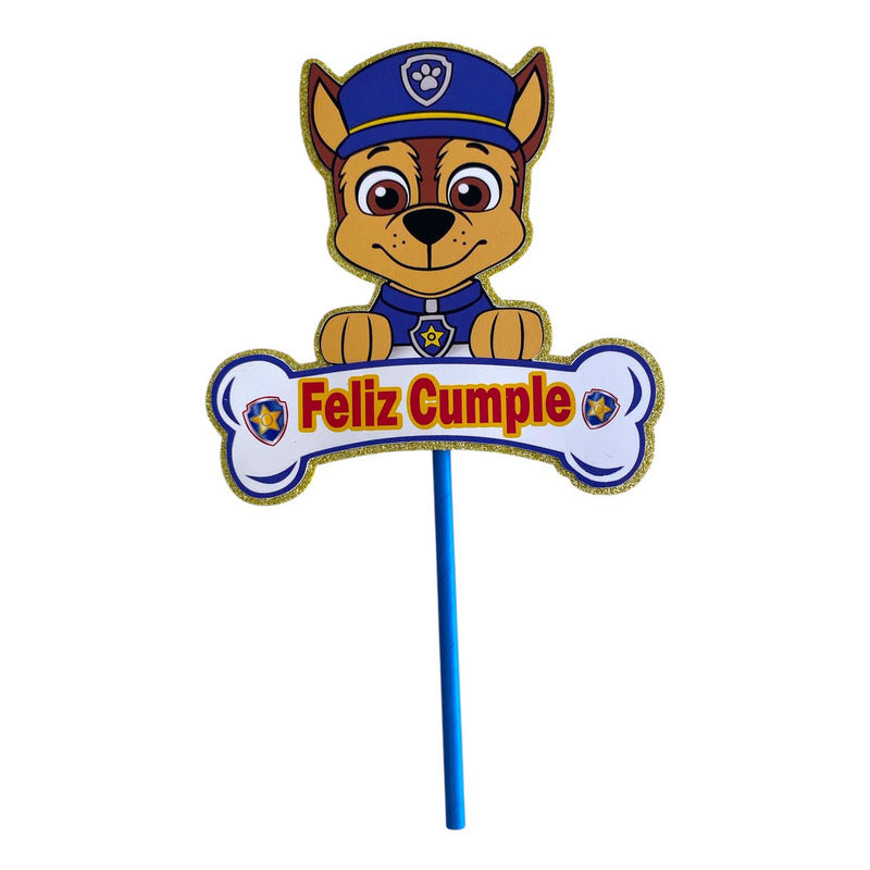 Topper Torta Cotillon Cup Cake Topper Fiesta Paw Patrol