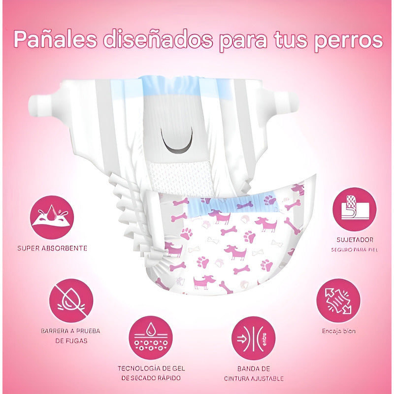 X10 Pañales Perros Panal Hembra Macho Pañales Gato Xs