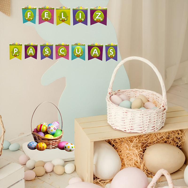 Banderin Feliz Pascuas Decoracion Pascuas Feliz Pascuas