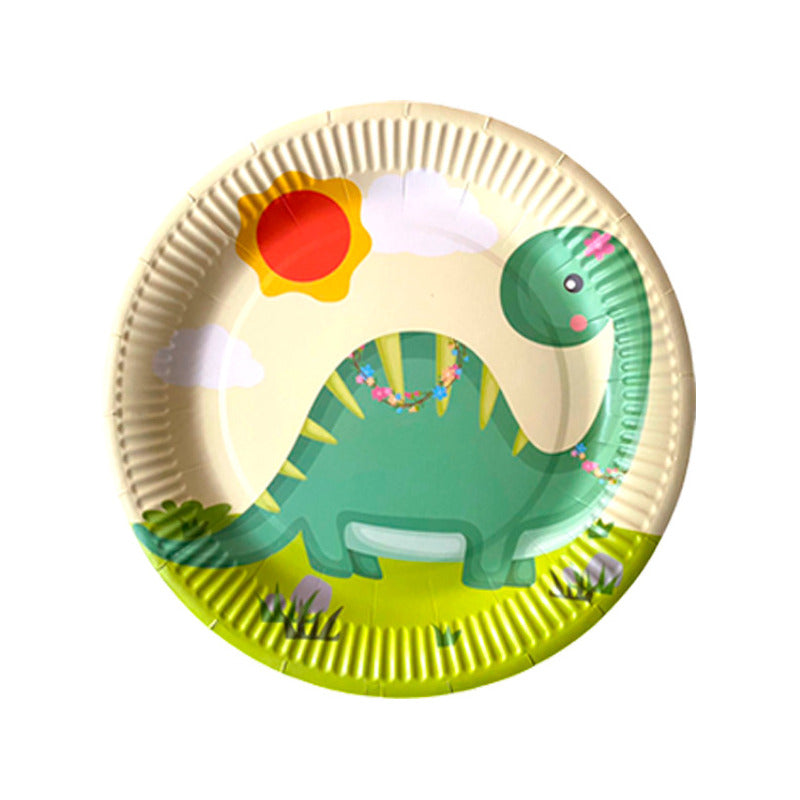 10 Platos Desechables Dinosaurio Platos Cumpleaños Dinosauri