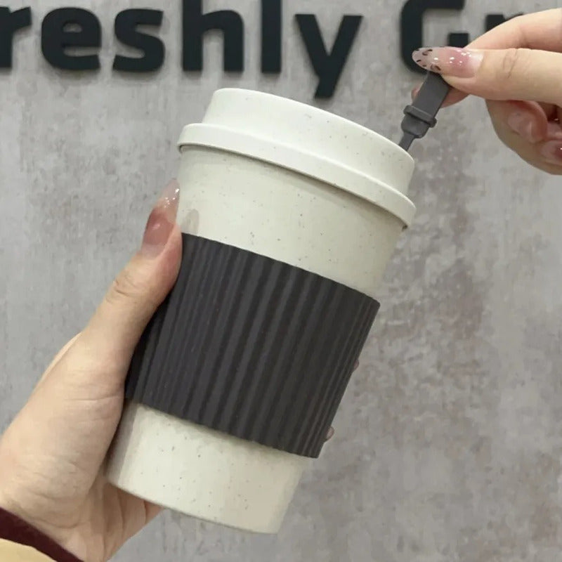 Vasos Para Café Vaso Fibra De Bambu Con Agitador Vasos Te