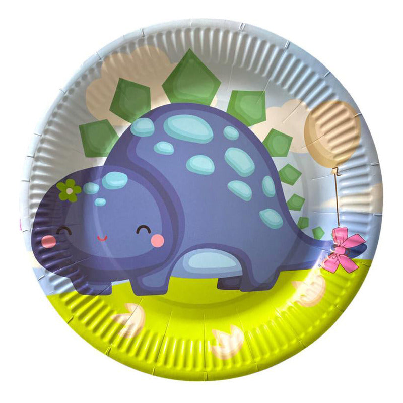 10 Platos Desechables Dinosaurio Platos Cumpleaños Dinosauri