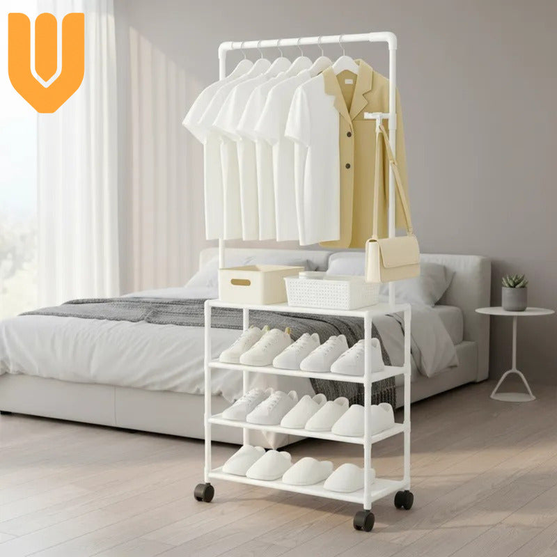 Perchero Organizador Colgante Perchero Doble Barra 5 Niveles