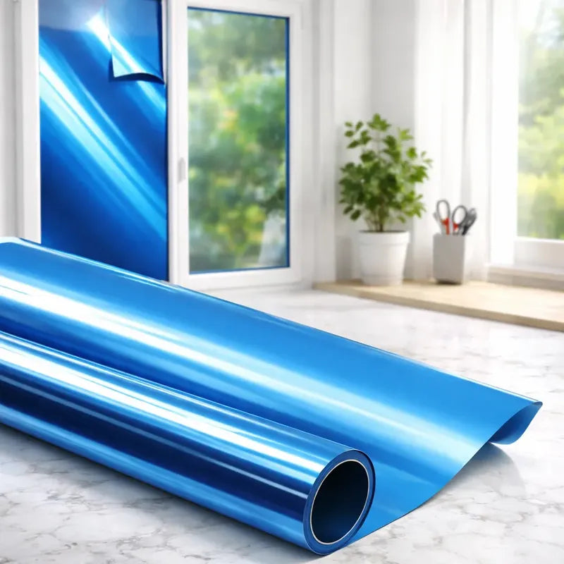 Vinilo Vidrio Lamina Ventana Espejo Casas Oficinas 2m X 45cm Plateado Espejo Reflectante Tono Metalico Elegante Moderno Control Luz Privacidad Alta Apariencia Sofisticada Ventanas Hogar