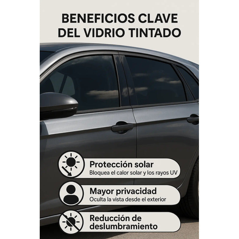 Vinil Espejo Privacidad Film Solar Electrostica Ventanas Negro