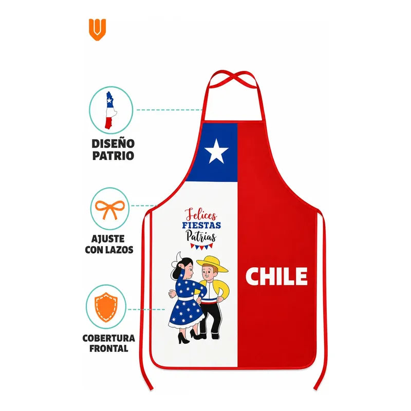 Delantal Para Cocina Fechas Patrias Delantal Festivo Chile