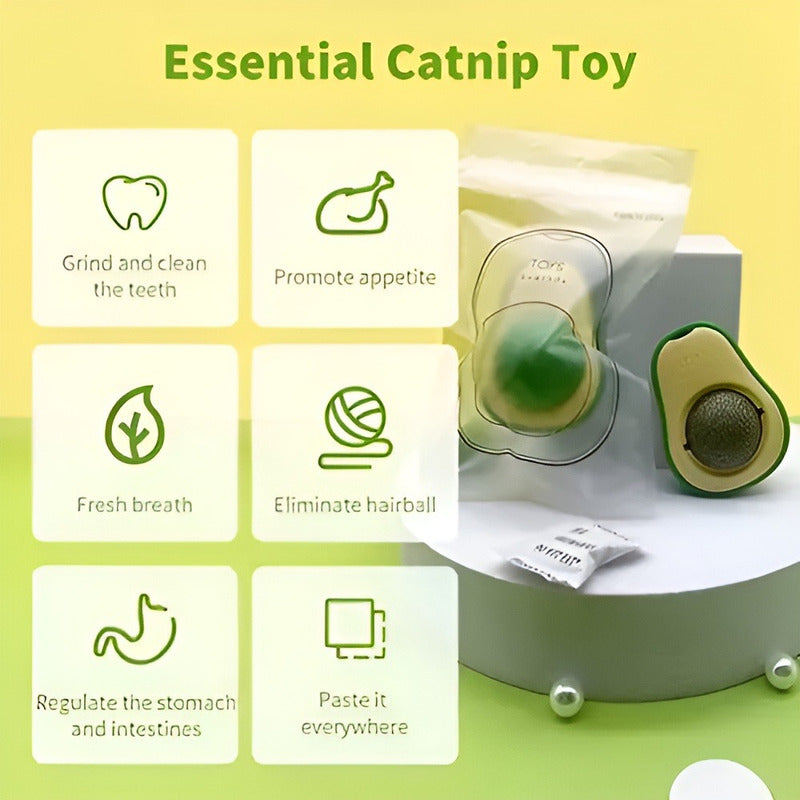 Pack 5 Juguete Catnip Para Gato Bola Giratoria Catnip Hierba