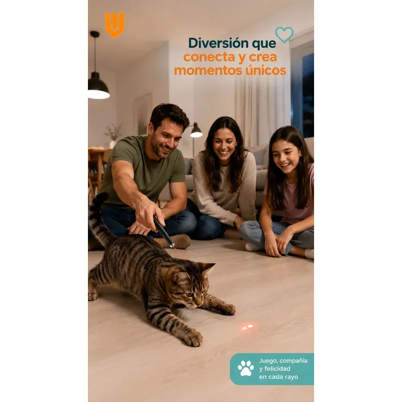 Laser Juguete Gato Interactivo Accesorios Puntero Mascotas Negro Pequeño