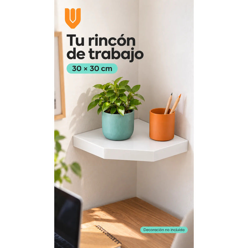 Repisa Esquinera Flotante Mdf Blanco 30x30 Cm Vitrineon Cl Blanco Repisa Esquinera Flotante Estante Mdf Marrón Decoración Rincón Pared Hogar Plantas Adornos Fotografías Living 30x30