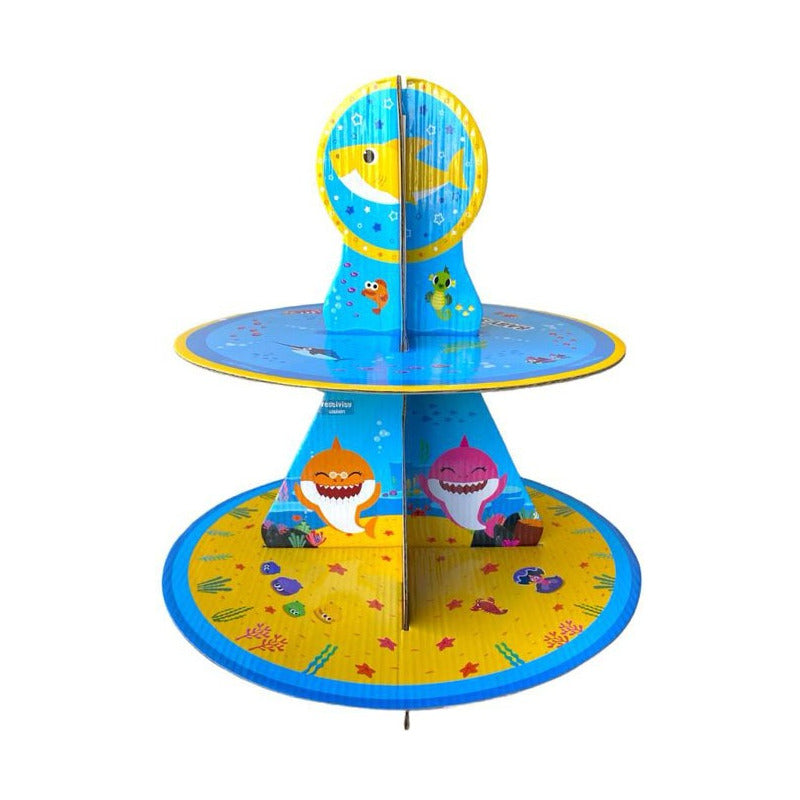 Porta Cupcakes Baby Shark Torre Porta Cupcake Baby Shark