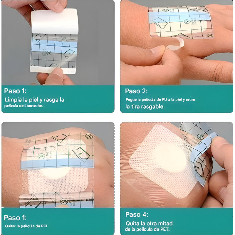 10 Parche Impermeable Parche Para Heridas Parche Ducha Herid