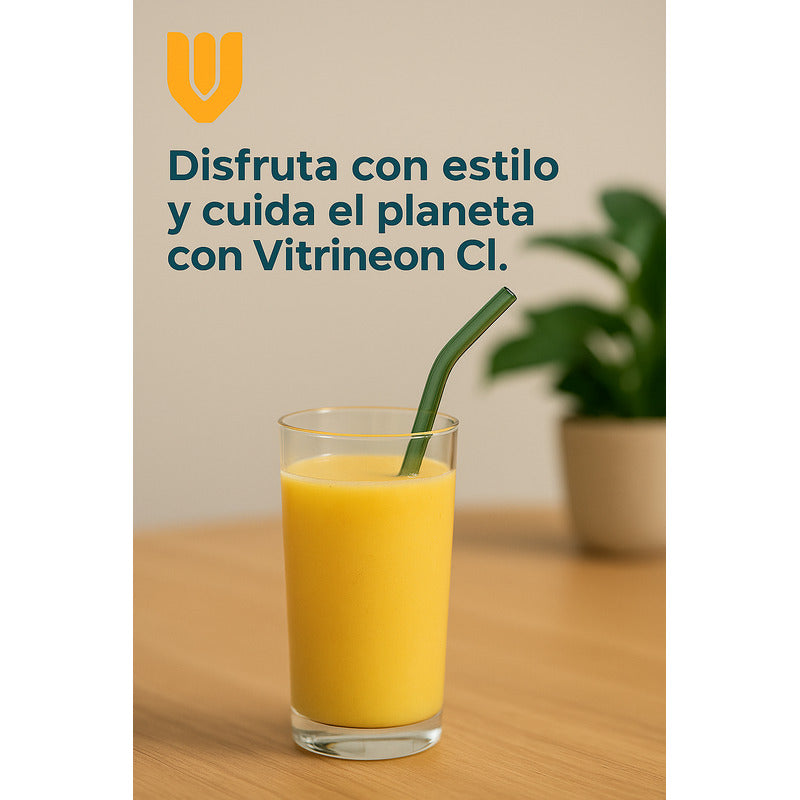 6 Bombillas Vidrio Ecológicas Reutilizables Limpias Seguras