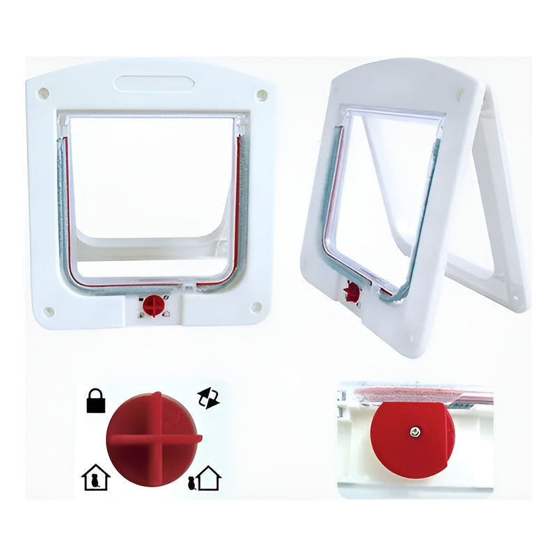 Puerta De Paso Para Gatos Y Perros, Puerta Blanca Para Mascotas Puerta Para Mascotas Puerta Gatera Puerta Abatible Perro