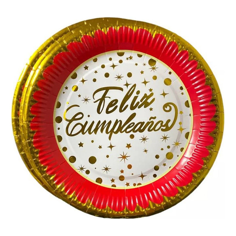 10 Platos De Cumpleaños Feliz Cumpleaños Decoración 1021