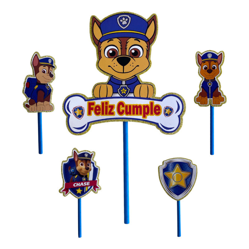 Topper Torta Cotillon Cup Cake Topper Fiesta Paw Patrol
