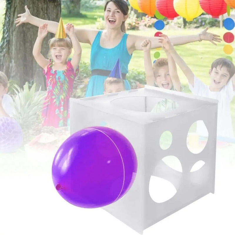 X2 Calibrador De Globos Caja Calibrador Para Globos Plegable Blanco