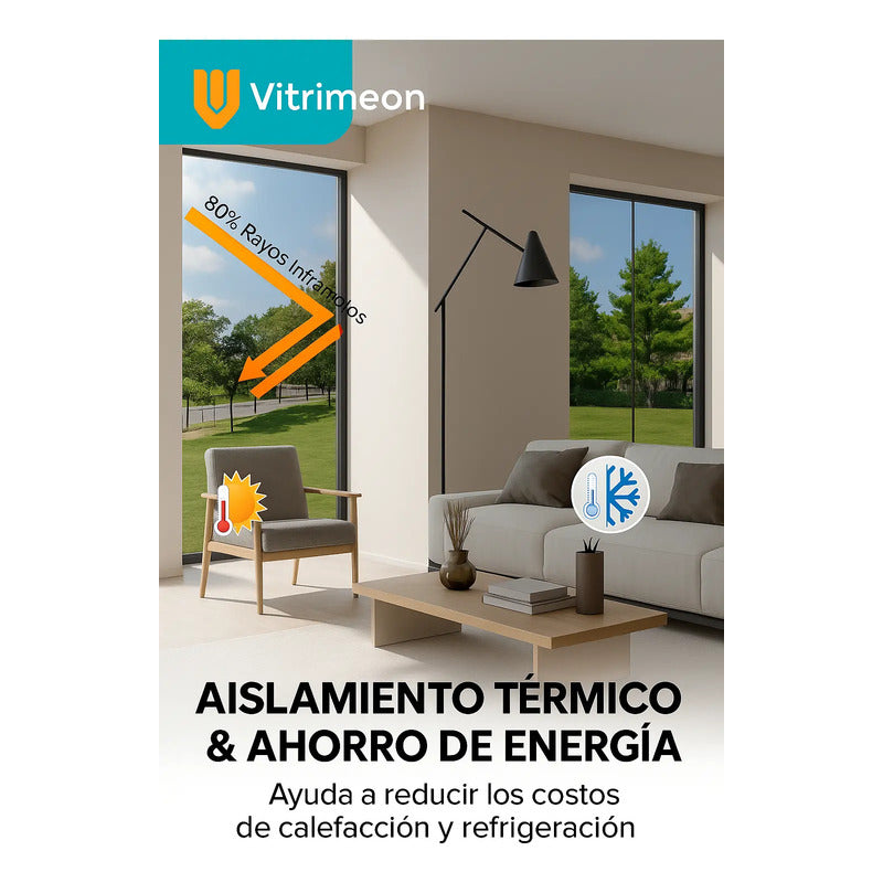 Vinil Espejo Film Solar Electrostático Sin Adhesivo Fácil Re Plateado