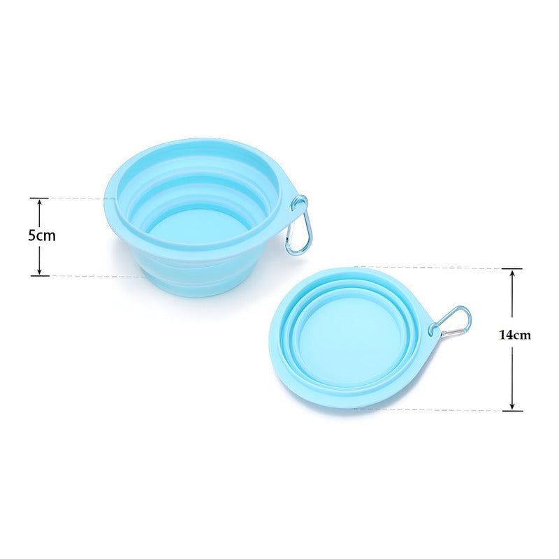 Plato De Goma Plegable Portatil Plato Mascotas Portatil 833