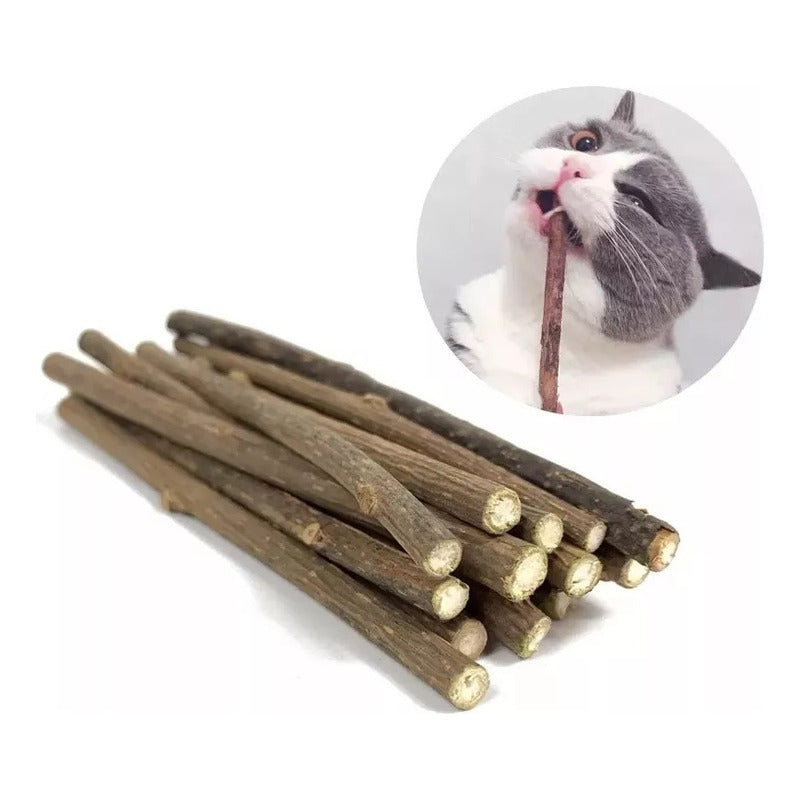 10 Snack Para Gatos Palitos Hierba Gatera Juguete Yerba Gato