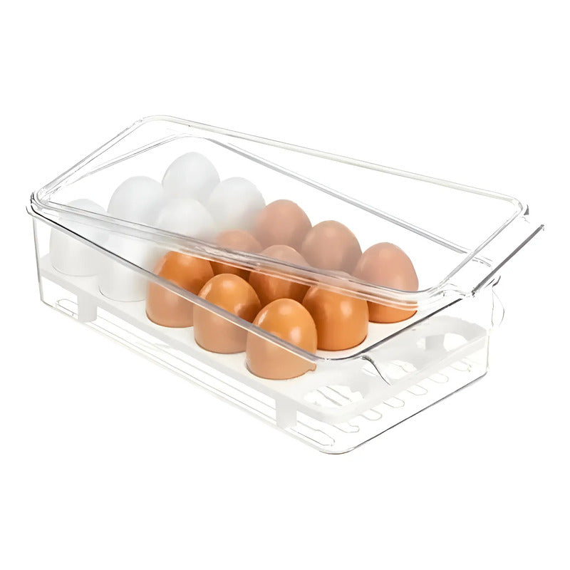 Organizador De Huevos Huevera Porta Huevos Contenedor Huevos Transparente