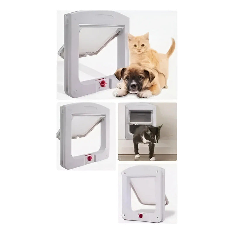 Puerta De Paso Para Gatos Y Perros, Puerta Blanca Para Mascotas Puerta Para Mascotas Puerta Gatera Puerta Abatible Perro