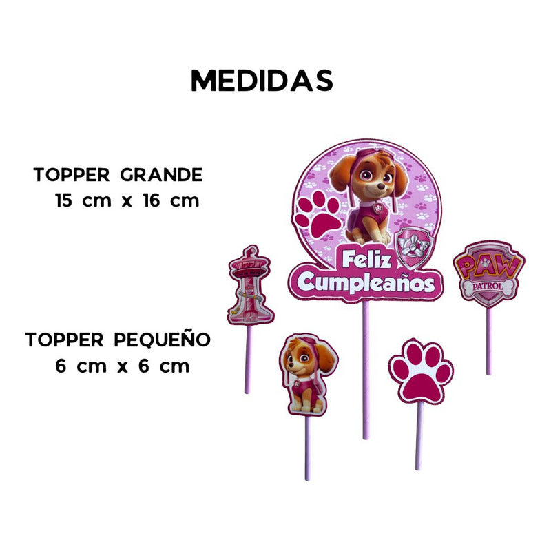 Topper Skye Topper Torta Cotillon Paw Patrol Cup Cake Fiesta
