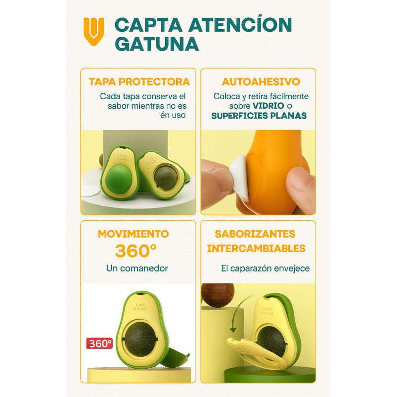 Juguete Catnip Gato Bola Giratoria Hierba Gatera Bola Catnip