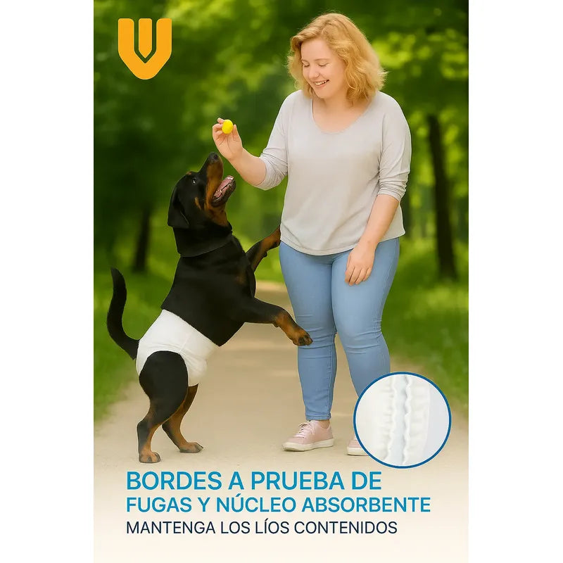 100 Pañales Perros Desechables Mascota Pañales Gato Xl Blanco Hembra Xl 60 X 35 Cm