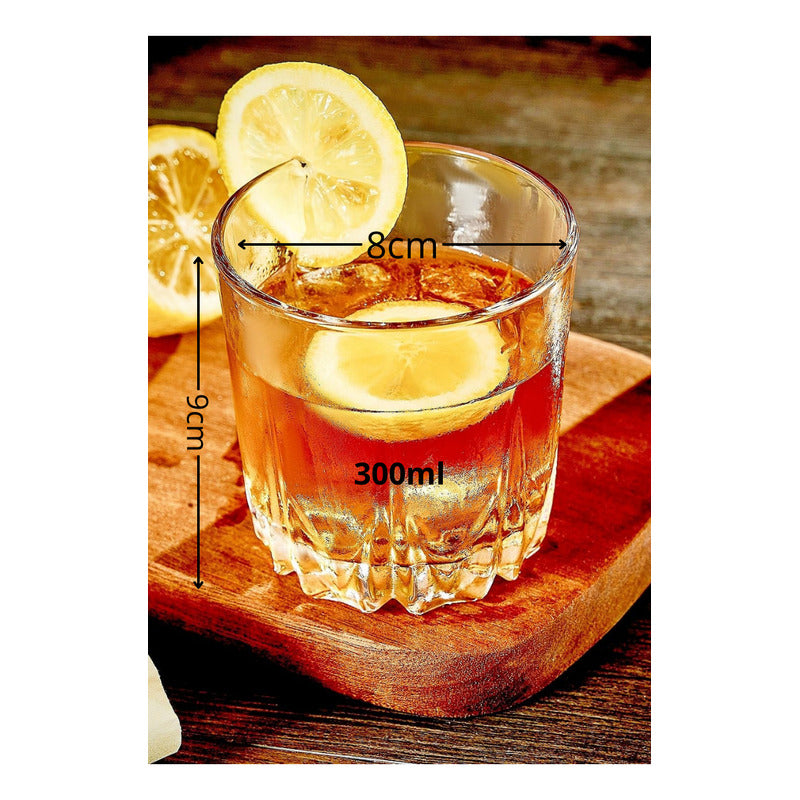 6 Vasos De Whisky Vaso De Vidrio Vaso Whisky Vidrio 300 Ml
