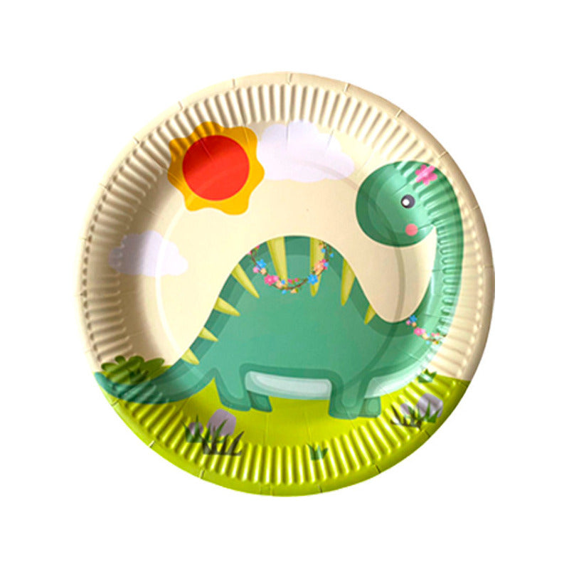 10 Platos Desechables Dinosaurio Platos Cumpleaños Dinosauri