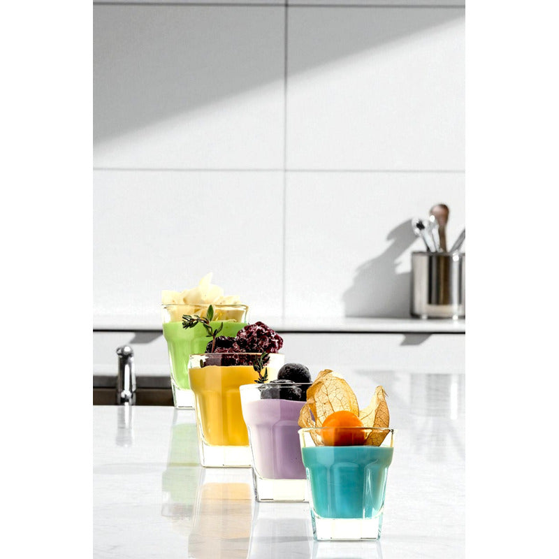 12 Vasos De Postre Vasos Shoperos Para Dulces Postres Vidrio