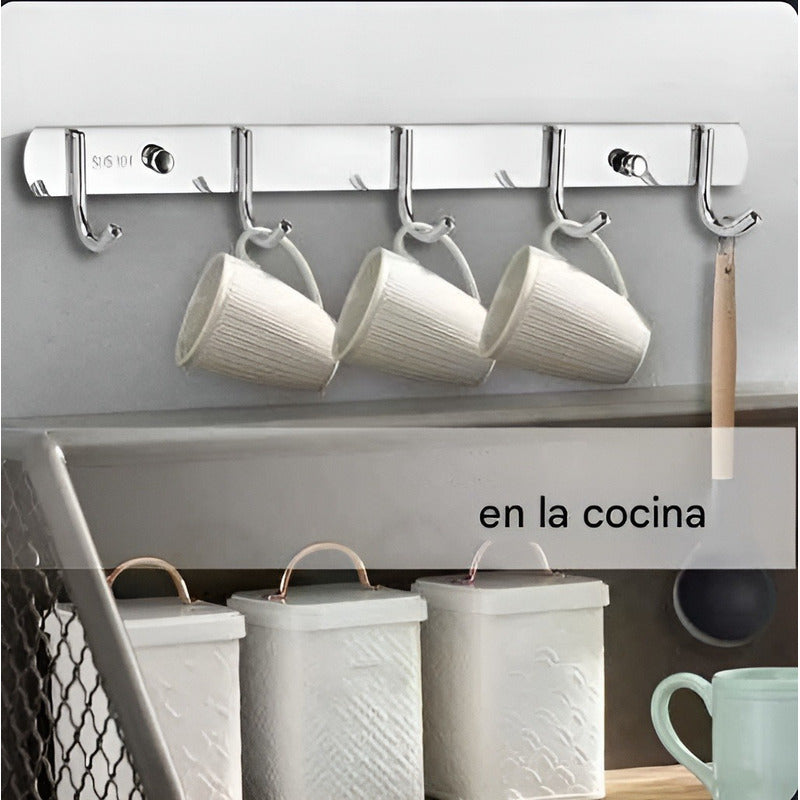 X4 Colgador Perchero Aluminio De Pared Para Toallas Ropa