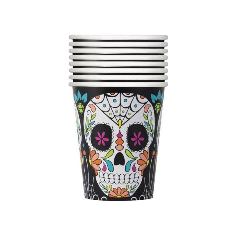 10 Vasos Desechables Halloween Vasos Calavera Halloween