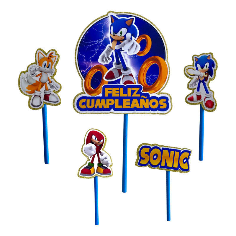 Topper Cumpleaños Torta Cotillon Cup Cake Fiestas Sony