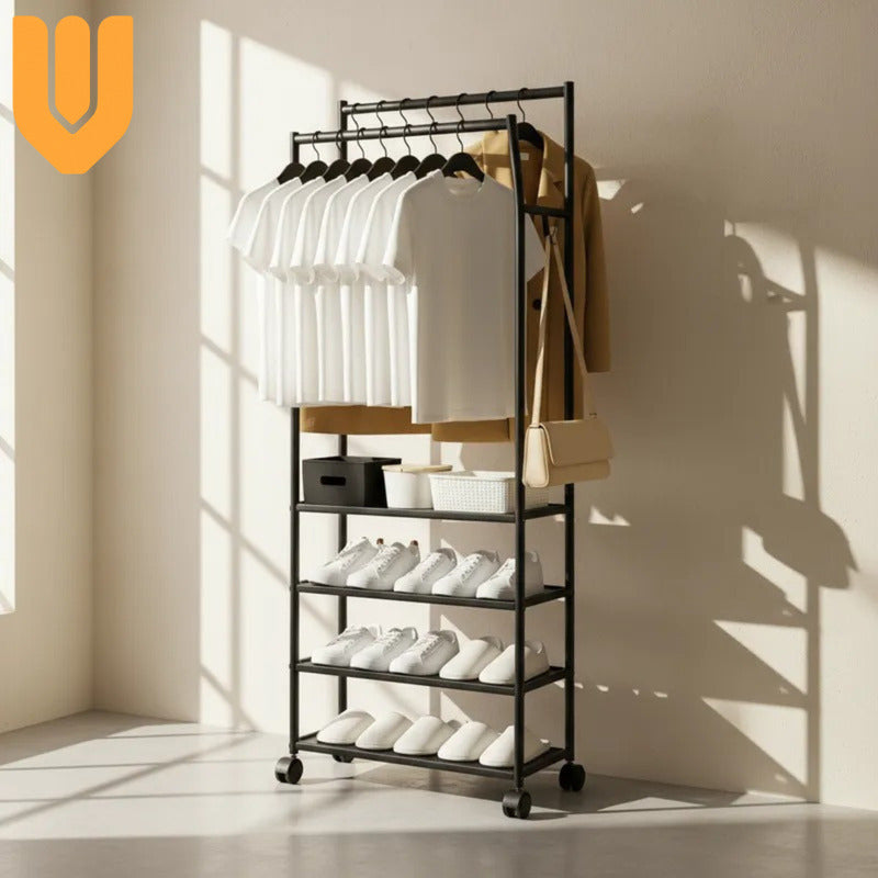 Perchero Organizador Colgante Perchero Doble Barra 5 Niveles