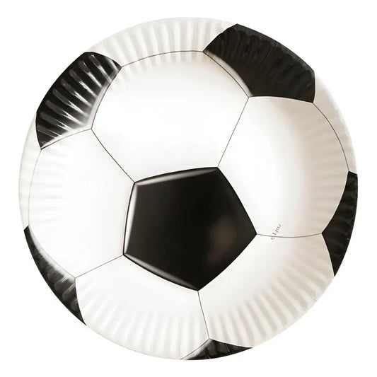 X30 Platos Cumpleaños Futbol Platos Desechable Decoracion Blanco