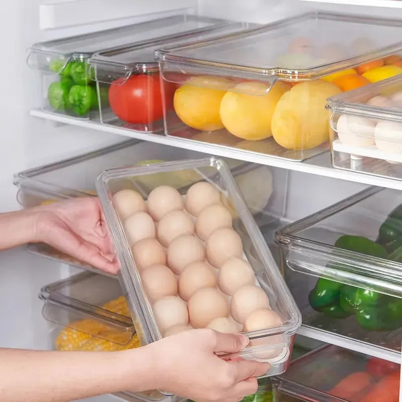 2 Porta Huevos Organizador De Refrigerador Organizador Huevo Transparente