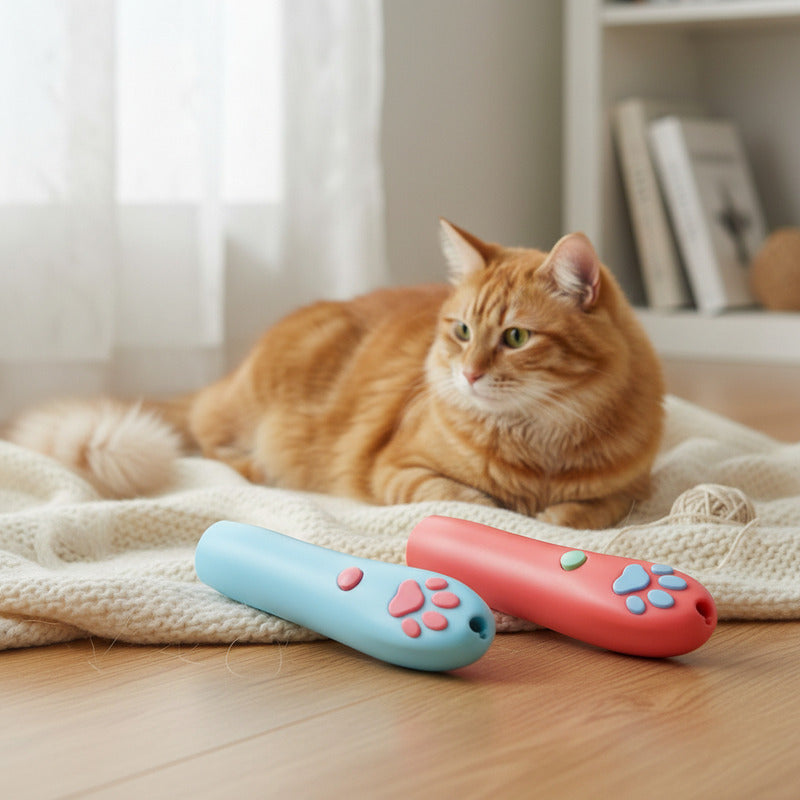 Puntero Laser Juguete Interactivo Gatos Raton Proyector Juguete Caza Felina Proyector Ratón Luz Multicolor Estimulacion Instinto Agilidad Diversion Interior Laser