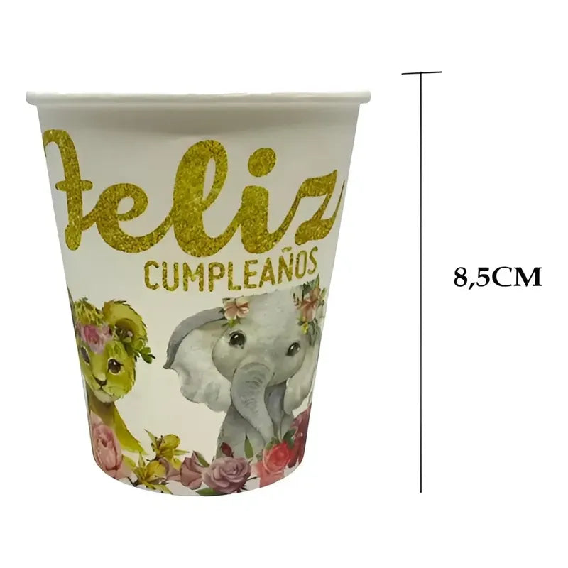 Vasos Cumpleaños Decoracion De Cumpleaños Vasos Desechables Blanco