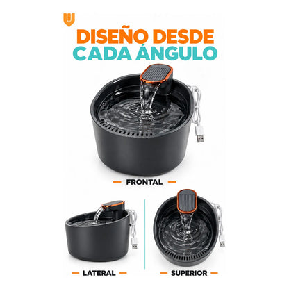 Filtro Bebedero Perro Gato Fuente Agua Automático Usb Negro Fuente Bebedero Automático Agua Gatos Perros Usb Filtro Recirculante Mascotas Compacto Negro Hogar