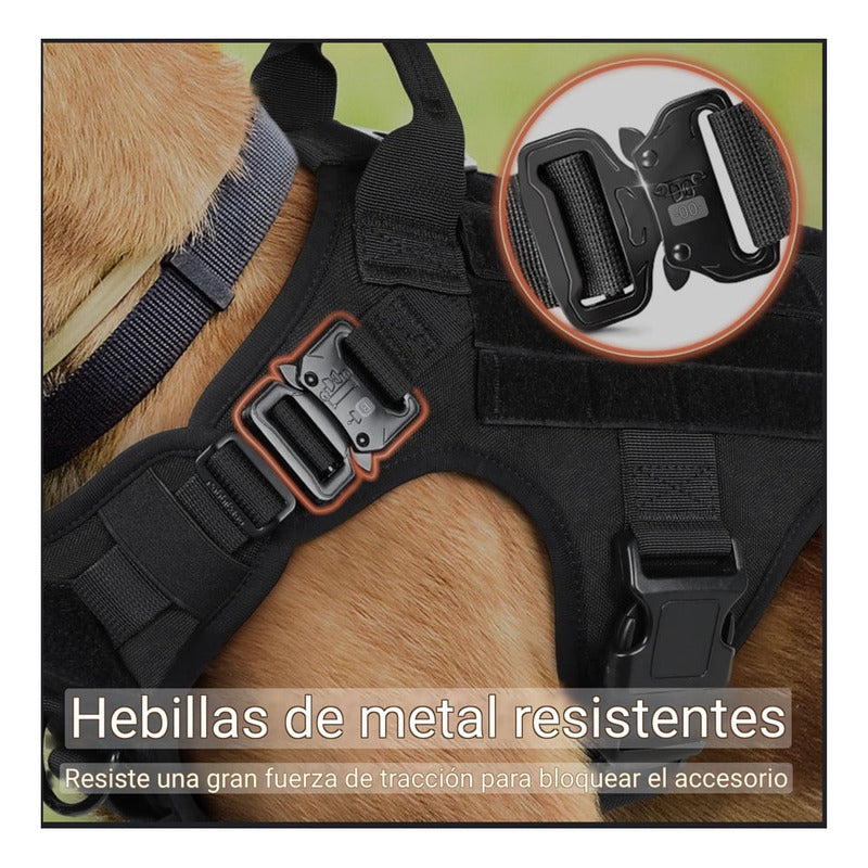 Chaleco Táctico Para Perros Arnes  Perro Pechera Talla L