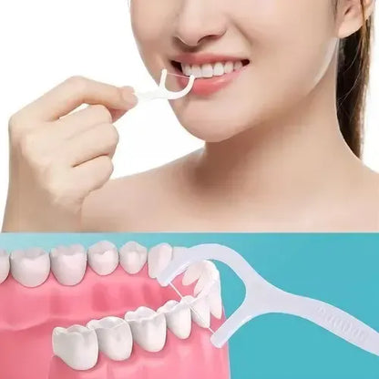Pack 120 Palillo Hilo Dental Hilo Dental Limpiador De Diente Hilo Dental