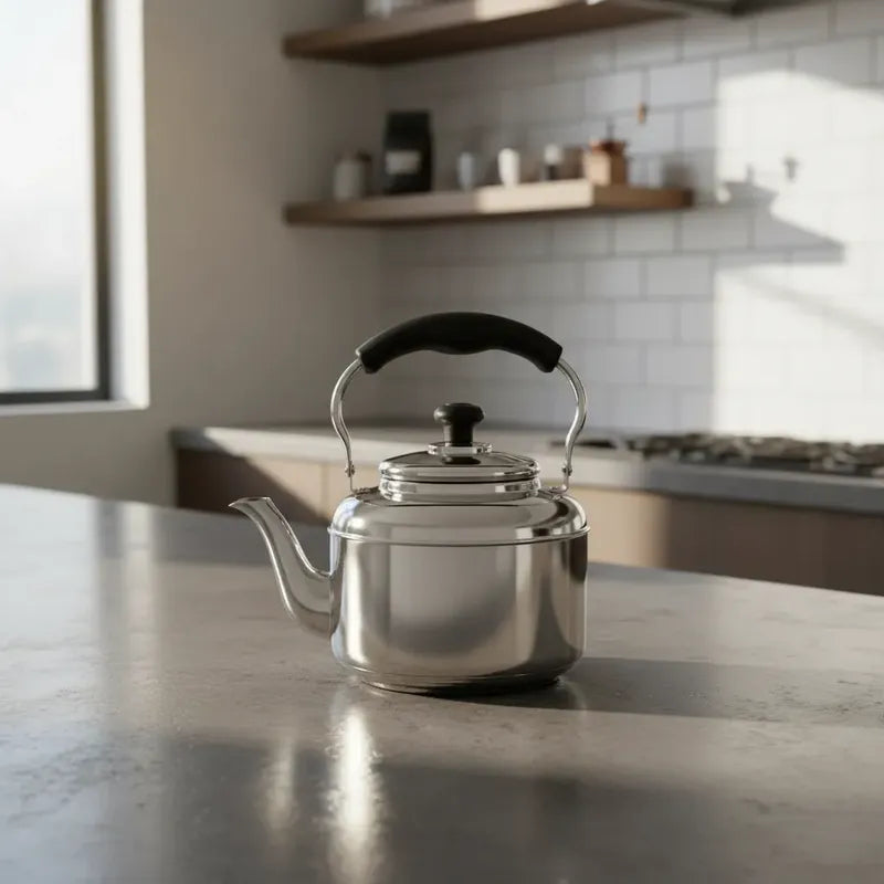 Tetera Cuello Cisne Acero Inoxidable Cocina Gourmet Plateado Plateado