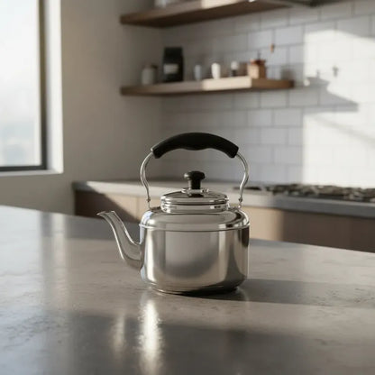 Tetera Cuello Cisne Acero Inoxidable Cocina Gourmet Plateado Plateado