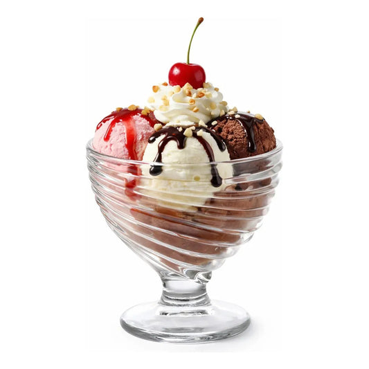 12 Copas Helado Vidrio 200ml Postre Reutilizable Mesa Hogar Glass Clear Minimalista Estilo Nordic Decoracion Cocina Cafeteria Restaurante