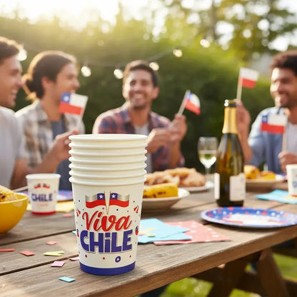 X10 Vaso Desechable Fiestas Patrias Vasos Desechable Fiesta