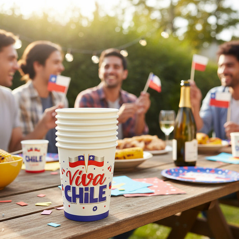 X10 Vaso Desechable Fiestas Patrias Vasos Desechable Fiesta